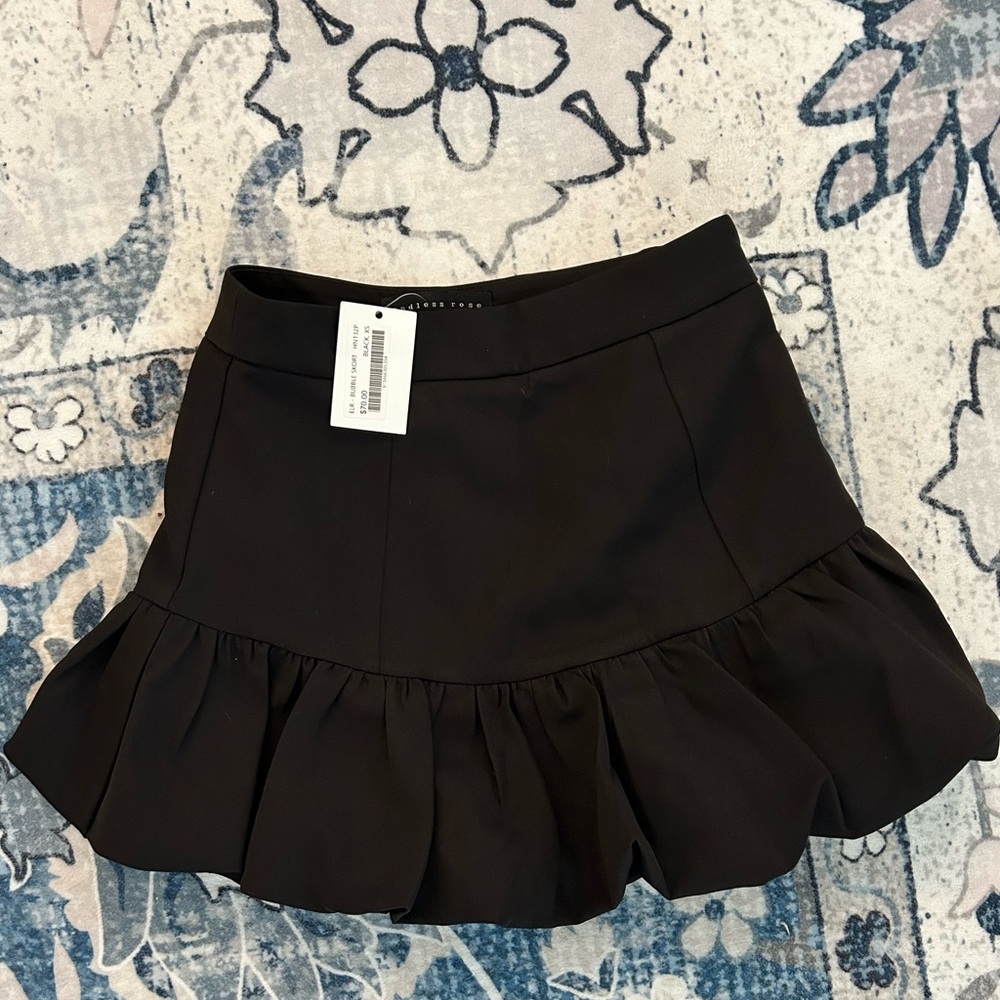 Endless Rose Black Bubble Mini Skort Size XS
